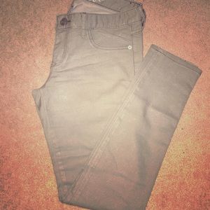Express Skinny Jeans Gray/Silver Metallic